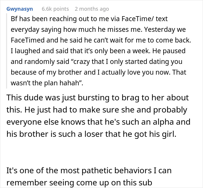 BF Laughs While Admitting GF Was A Sibling Rivalry Trophy, She Breaks Up And Cuts All Ties BF Laughs While Admitting GF Was A Sibling Rivalry Trophy, She Breaks Up And Cuts All Ties