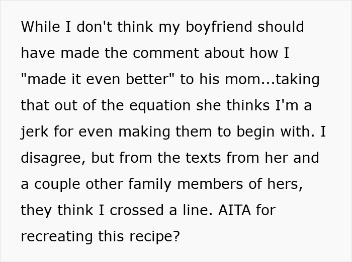 Woman Outshines BF’s Mom By Perfecting Her “Secret” Cookies, Mom Loses It And Calls It A Betrayal Woman Outshines BF’s Mom By Perfecting Her “Secret” Cookies, Mom Loses It And Calls It A Betrayal