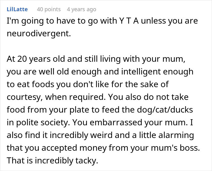 Man Picks At His Food During Dinner With Mom’s Boss, Asks If He Ruined Everything Man Picks At His Food During Dinner With Mom’s Boss, Asks If He Ruined Everything
