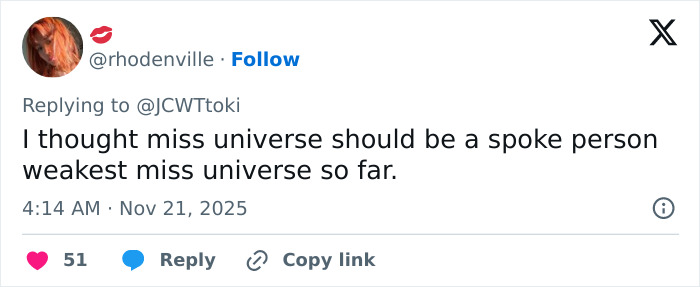 “Leaned On The Victim Narrative”: Miss Universe 2025 Faces Backlash Over Her Victory And Speech “Leaned On The Victim Narrative”: Miss Universe 2025 Faces Backlash Over Her Victory And Speech