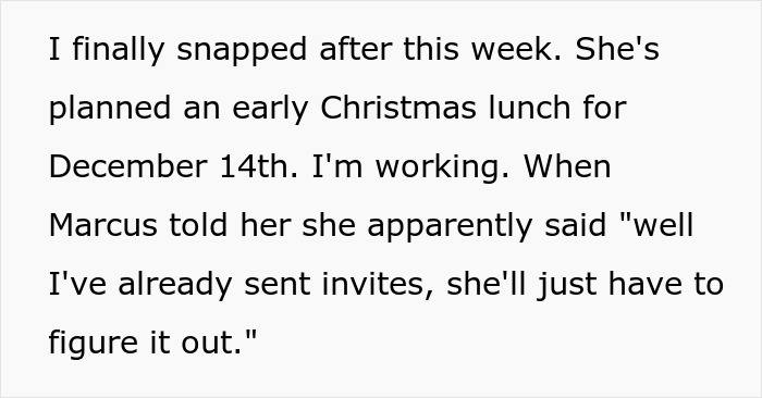 Future MIL Keeps Scheduling Family Events On Days Lady Is Working, She Just Stops Attending Future MIL Keeps Scheduling Family Events On Days Lady Is Working, She Just Stops Attending