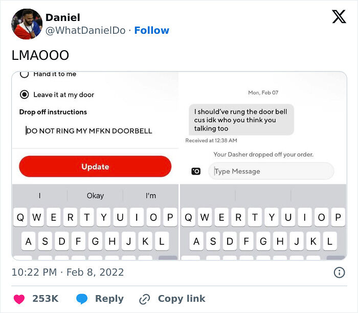 “Be There In About 5 Mins. Nom Nom Nom”: 44 Funny Messages From Actual Delivery Drivers “Be There In About 5 Mins. Nom Nom Nom”: 44 Funny Messages From Actual Delivery Drivers