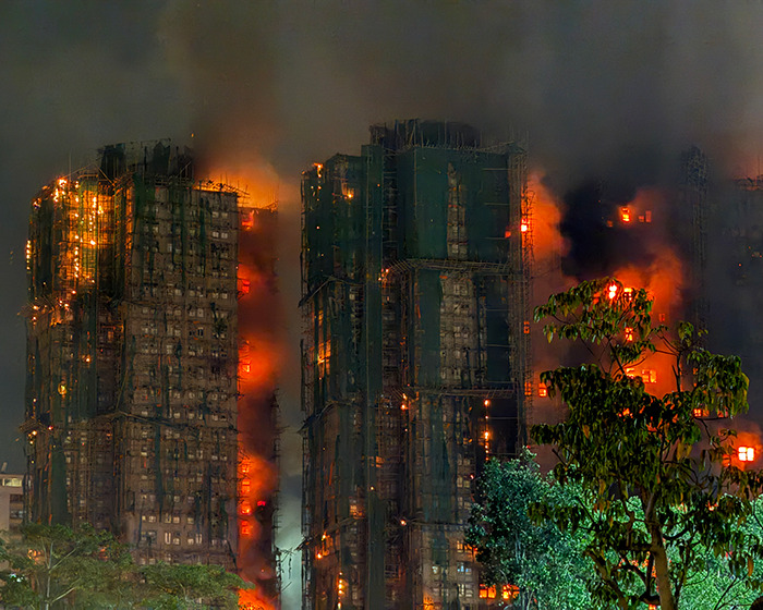 Horrifying Scene Caught On Video As Massive Fire Rips Through Hong Kong High-Rise Horrifying Scene Caught On Video As Massive Fire Rips Through Hong Kong High-Rise