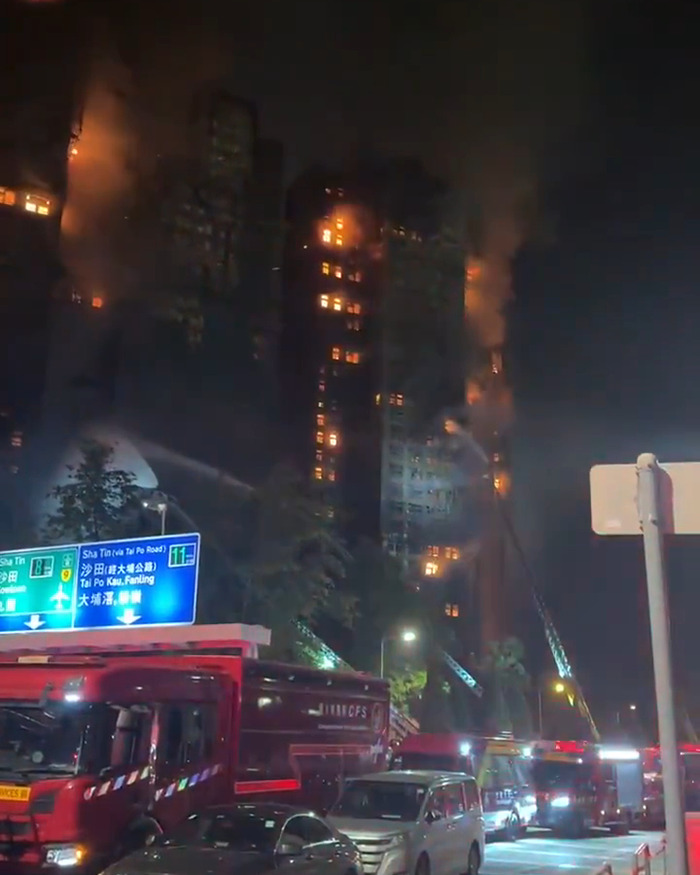 Horrifying Scene Caught On Video As Massive Fire Rips Through Hong Kong High-Rise Horrifying Scene Caught On Video As Massive Fire Rips Through Hong Kong High-Rise