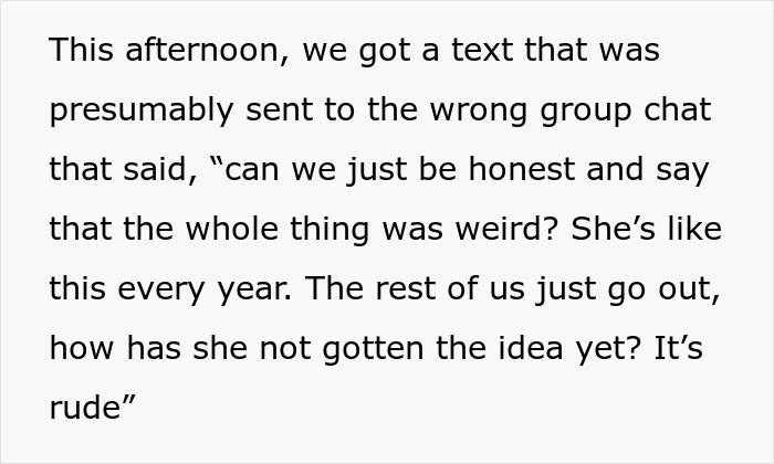 Woman Receives Texts She Wasn’t Supposed To See, Finds Out Her Friends Hated Her Birthday Parties Woman Receives Texts She Wasn’t Supposed To See, Finds Out Her Friends Hated Her Birthday Parties