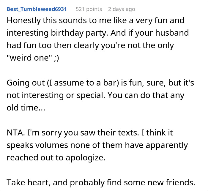 Woman Receives Texts She Wasn’t Supposed To See, Finds Out Her Friends Hated Her Birthday Parties Woman Receives Texts She Wasn’t Supposed To See, Finds Out Her Friends Hated Her Birthday Parties
