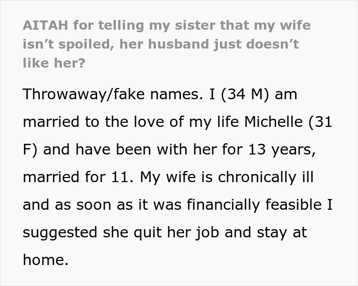 Guy’s Affection For His Sick Wife Annoys Sis, He Slams Truth That Her Hubs Just Doesn’t Like Her Guy’s Affection For His Sick Wife Annoys Sis, He Slams Truth That Her Hubs Just Doesn’t Like Her