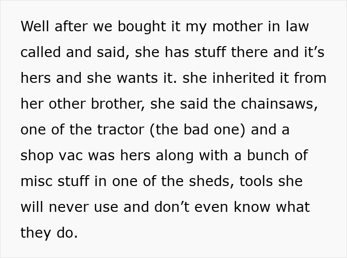 Toxic MIL Picks A Fight Over An Inherited Tractor, Son-In-Law Gives It Back With Maximum Pettiness Toxic MIL Picks A Fight Over An Inherited Tractor, Son-In-Law Gives It Back With Maximum Pettiness