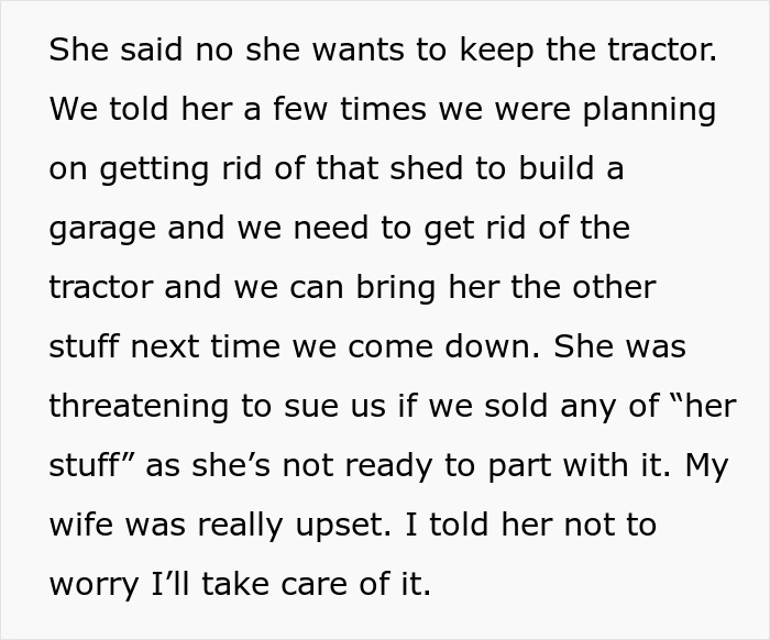 Toxic MIL Picks A Fight Over An Inherited Tractor, Son-In-Law Gives It Back With Maximum Pettiness Toxic MIL Picks A Fight Over An Inherited Tractor, Son-In-Law Gives It Back With Maximum Pettiness