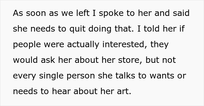 Etsy Artist Can’t Stop Self-Promoting, Hubby Upset She Uses Fam Event To Push Bracelets And Coupons Etsy Artist Can’t Stop Self-Promoting, Hubby Upset She Uses Fam Event To Push Bracelets And Coupons