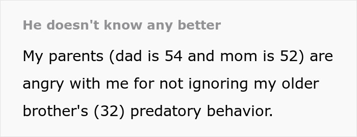 Entitled Parents Treat Autistic Brother As Golden Child, Ignore His Creepy Behavior Entitled Parents Treat Autistic Brother As Golden Child, Ignore His Creepy Behavior