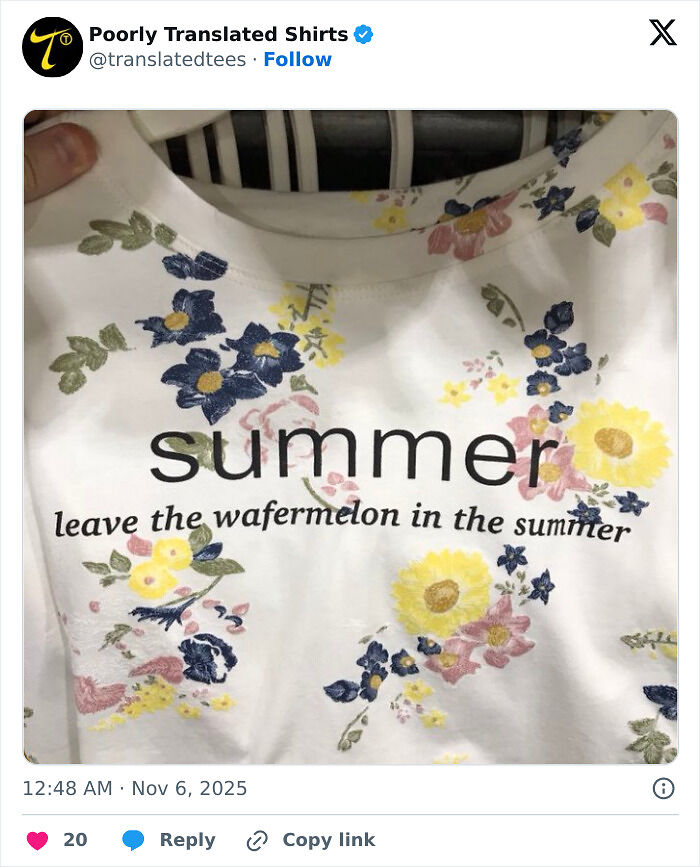 “Lost In Translation”: 80 Ridiculous And Funny English T-Shirts Found Across The Entire World (New Pics) “Lost In Translation”: 80 Ridiculous And Funny English T-Shirts Found Across The Entire World (New Pics)