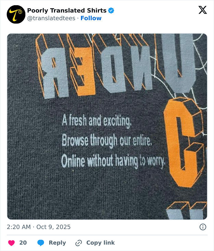 “Lost In Translation”: 80 Ridiculous And Funny English T-Shirts Found Across The Entire World (New Pics) “Lost In Translation”: 80 Ridiculous And Funny English T-Shirts Found Across The Entire World (New Pics)