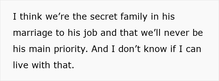 Man Prioritizes Work To The Point He Pretends To Not Have A Family, Wife Knows It And Wants To Stay Man Prioritizes Work To The Point He Pretends To Not Have A Family, Wife Knows It And Wants To Stay