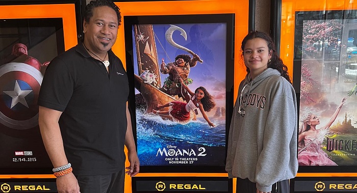 Catherine Laga'aia and her dad Jay Laga'aia