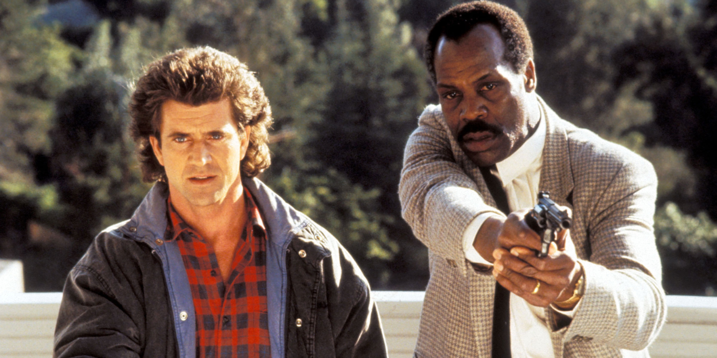 Mel Gibson and Danny Glover in Lethal Weapon (1987)