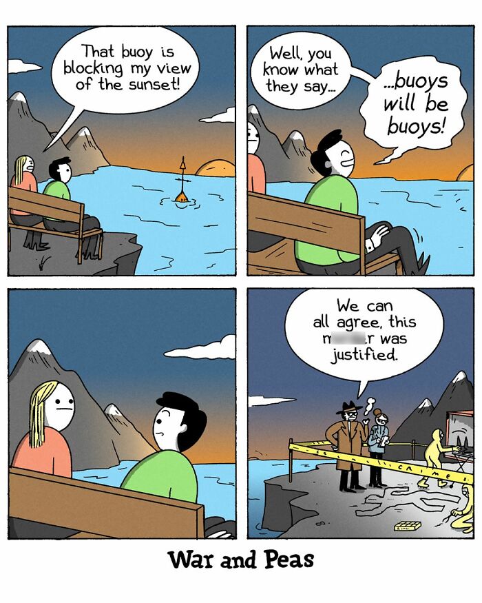 39 ‘War And Peas’ Comics That Are Dark, Absurd, And Brilliantly Funny (New Pics) 39 ‘War And Peas’ Comics That Are Dark, Absurd, And Brilliantly Funny (New Pics)