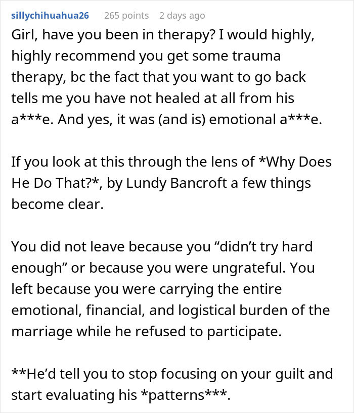 “You Wanna Go Back To That?”: Woman Gets A Reality Check After Regretting A Divorce “You Wanna Go Back To That?”: Woman Gets A Reality Check After Regretting A Divorce