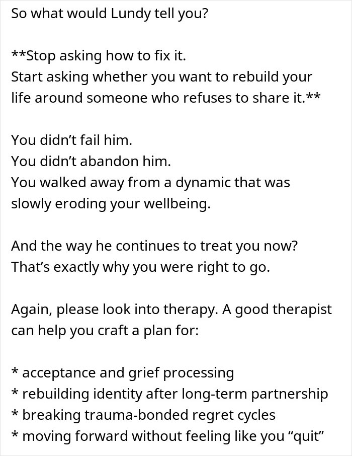 “You Wanna Go Back To That?”: Woman Gets A Reality Check After Regretting A Divorce “You Wanna Go Back To That?”: Woman Gets A Reality Check After Regretting A Divorce