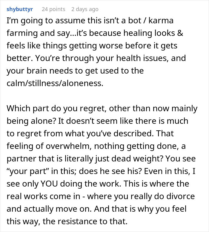 “You Wanna Go Back To That?”: Woman Gets A Reality Check After Regretting A Divorce “You Wanna Go Back To That?”: Woman Gets A Reality Check After Regretting A Divorce