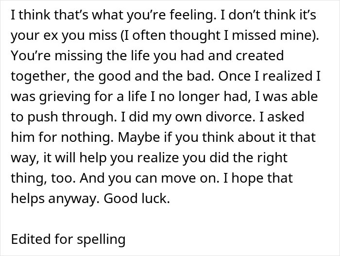 “You Wanna Go Back To That?”: Woman Gets A Reality Check After Regretting A Divorce “You Wanna Go Back To That?”: Woman Gets A Reality Check After Regretting A Divorce