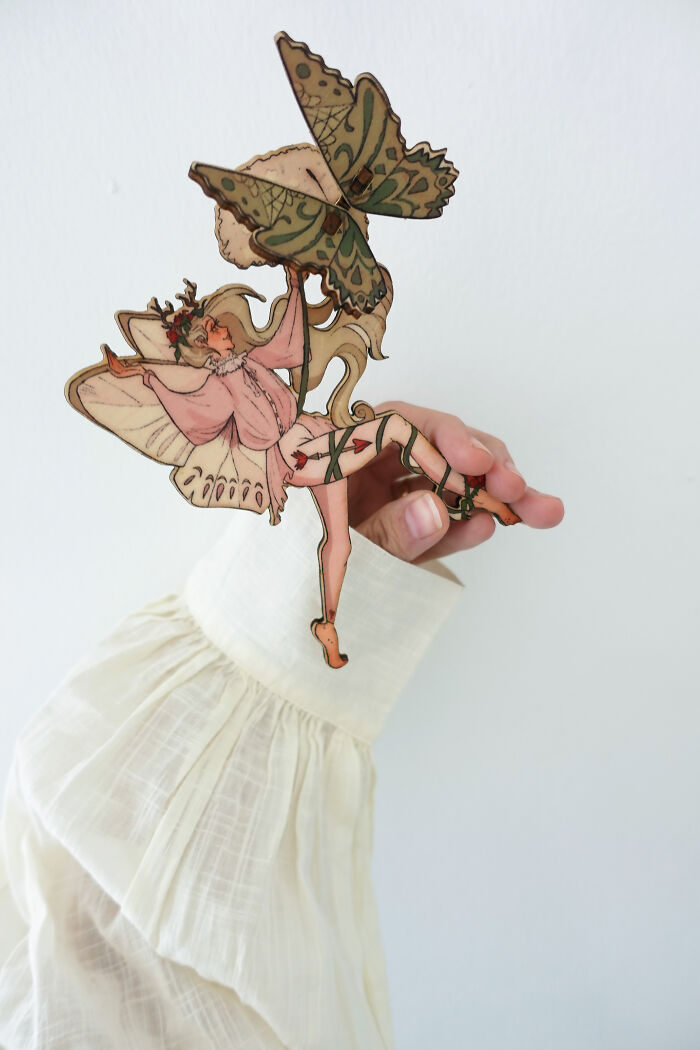 I Turn My Illustrations Into Small Wooden Fairies, And Each One Has Its Own Magical Personality I Turn My Illustrations Into Small Wooden Fairies, And Each One Has Its Own Magical Personality