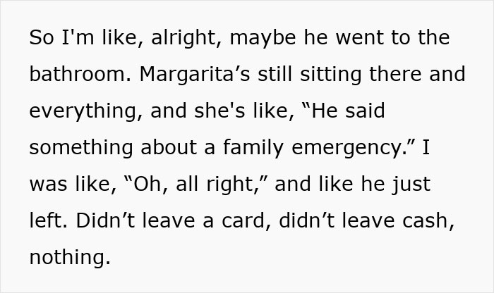 Server Convinced This Guy Didn’t Have A Family Emergency And Just Left His Date To Pay His Bill Server Convinced This Guy Didn’t Have A Family Emergency And Just Left His Date To Pay His Bill