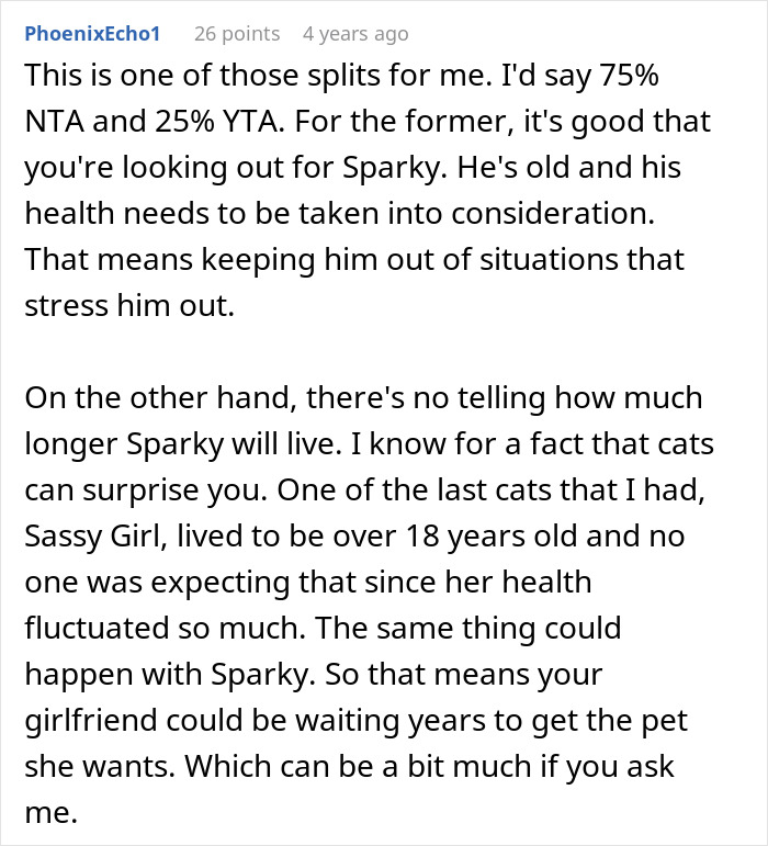 Woman Upset GF Won’t Let Her Get A Dog Because Of Her Old Cat Woman Upset GF Won’t Let Her Get A Dog Because Of Her Old Cat