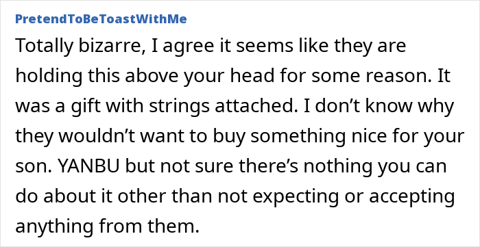 Grandparents Combine Birthday And Christmas Gift, The Mom Feels Scammed Grandparents Combine Birthday And Christmas Gift, The Mom Feels Scammed
