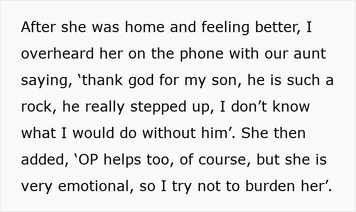 Woman Doesn’t See How Much Her Daughter Is Doing For Her, Is Blinded By Flowers From Son Woman Doesn’t See How Much Her Daughter Is Doing For Her, Is Blinded By Flowers From Son