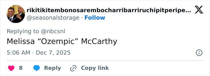 Melissa McCarthy’s Jaw-Dropping 95-Pound Weight Loss Sparks Buzz After Her ‘SNL’ Appearance Melissa McCarthy’s Jaw-Dropping 95-Pound Weight Loss Sparks Buzz After Her ‘SNL’ Appearance