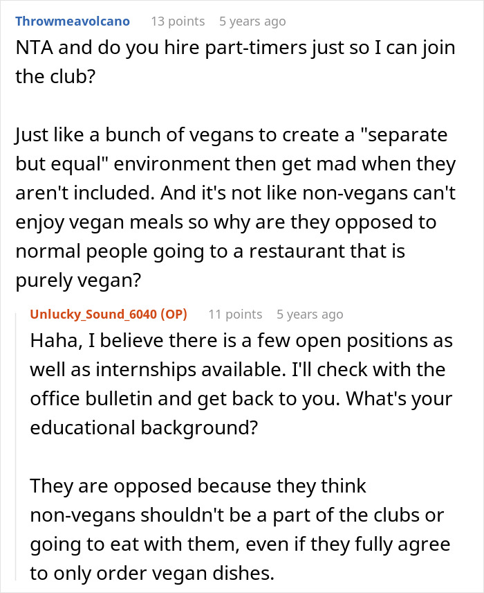 Employee Pushes Back Against Vegan-Only Club And Starts Beef In The Most Literal Way Employee Pushes Back Against Vegan-Only Club And Starts Beef In The Most Literal Way
