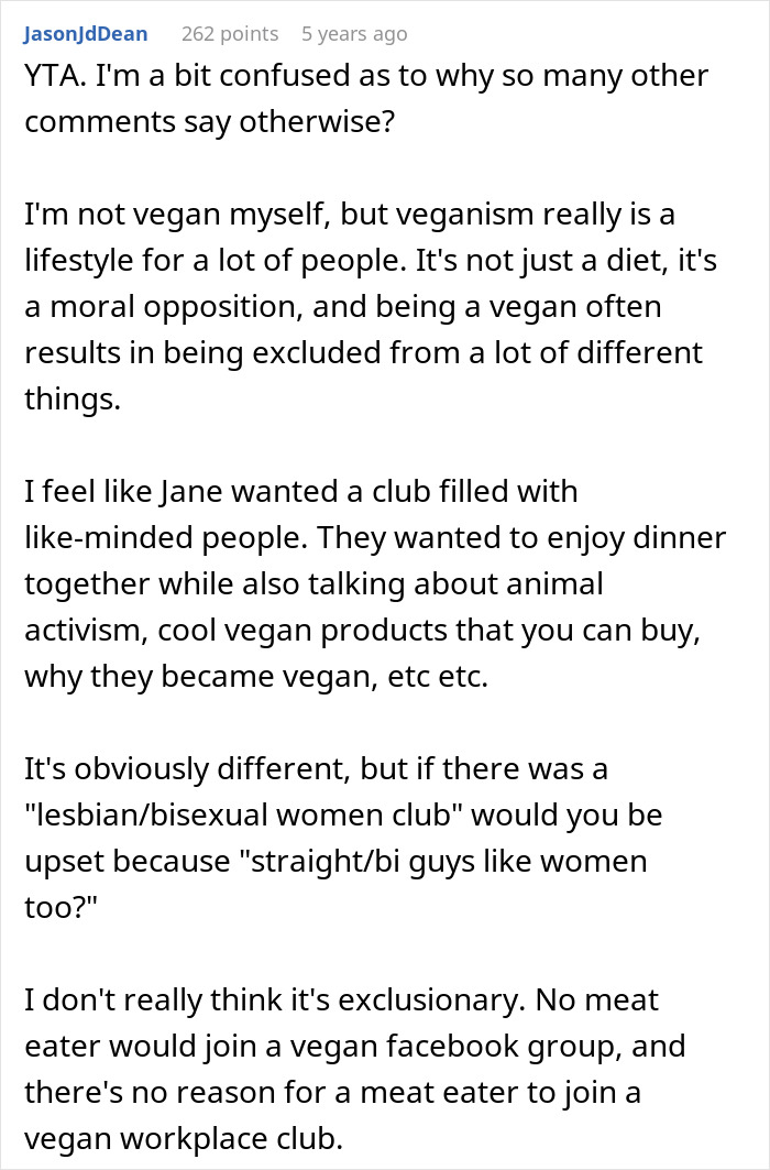 Employee Pushes Back Against Vegan-Only Club And Starts Beef In The Most Literal Way Employee Pushes Back Against Vegan-Only Club And Starts Beef In The Most Literal Way