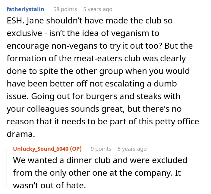 Employee Pushes Back Against Vegan-Only Club And Starts Beef In The Most Literal Way Employee Pushes Back Against Vegan-Only Club And Starts Beef In The Most Literal Way