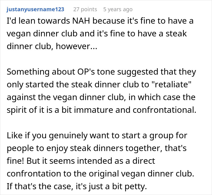 Employee Pushes Back Against Vegan-Only Club And Starts Beef In The Most Literal Way Employee Pushes Back Against Vegan-Only Club And Starts Beef In The Most Literal Way