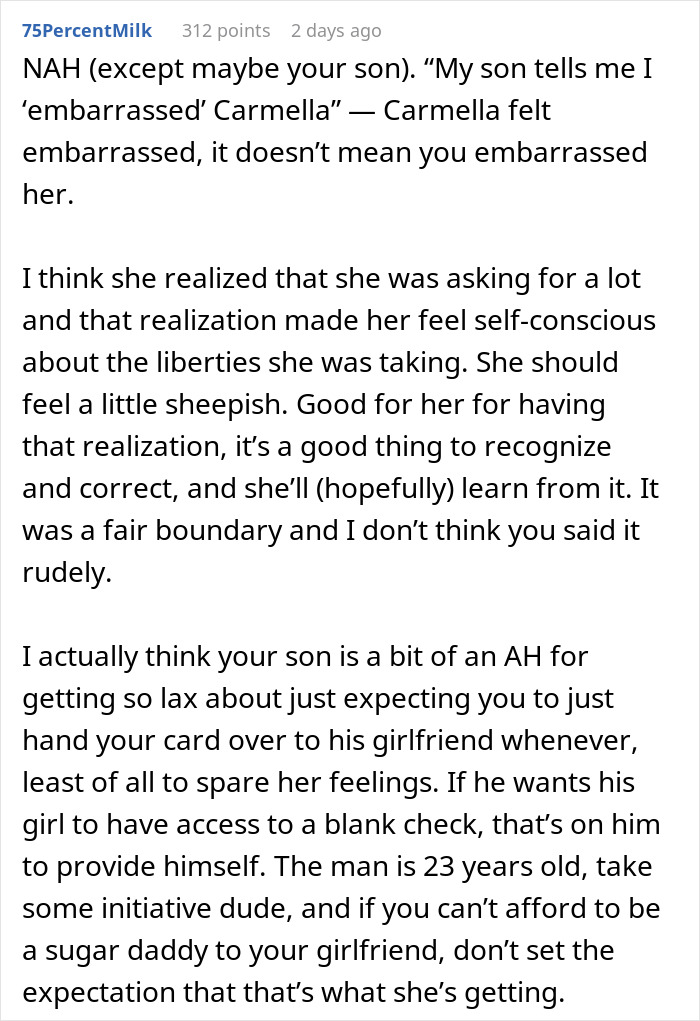 Mom Accused Of Embarrassing Son’s GF Who Offered To Cook Meals For Them Mom Accused Of Embarrassing Son’s GF Who Offered To Cook Meals For Them