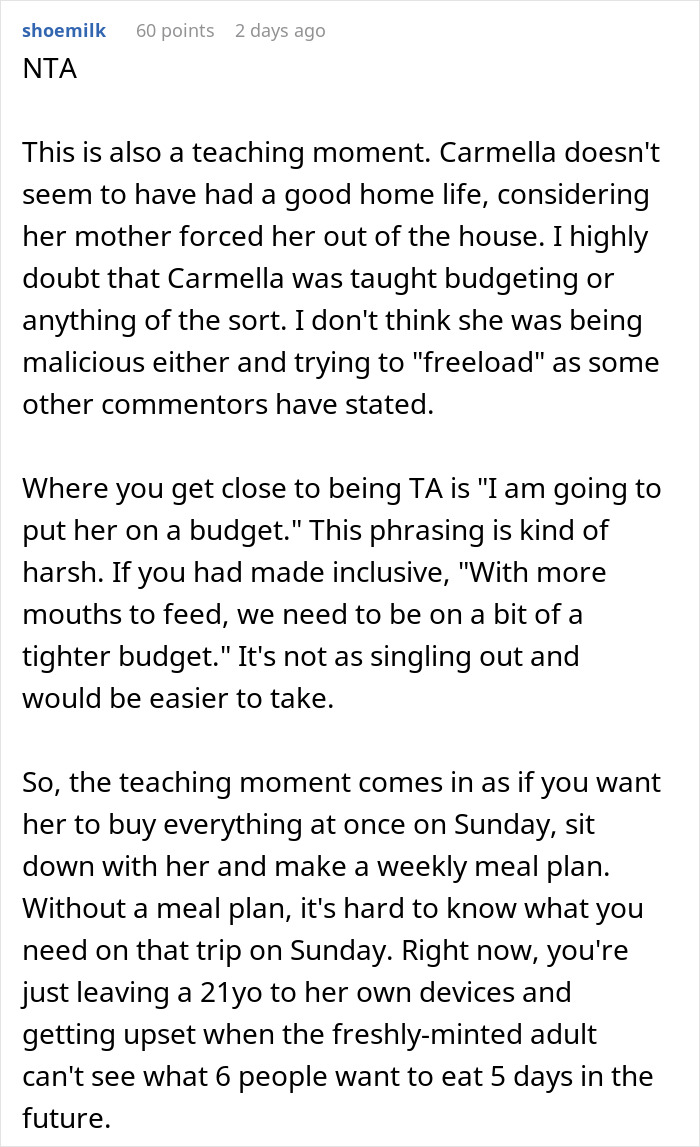 Mom Accused Of Embarrassing Son’s GF Who Offered To Cook Meals For Them Mom Accused Of Embarrassing Son’s GF Who Offered To Cook Meals For Them