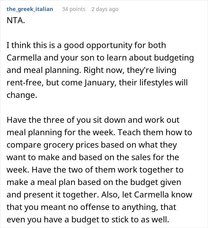 Mom Accused Of Embarrassing Son’s GF Who Offered To Cook Meals For Them Mom Accused Of Embarrassing Son’s GF Who Offered To Cook Meals For Them