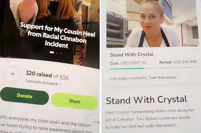 Racist Cinnabon Employee Gets A GoFundMe After Hurling Slurs At Somali Couple In Viral Video Racist Cinnabon Employee Gets A GoFundMe After Hurling Slurs At Somali Couple In Viral Video