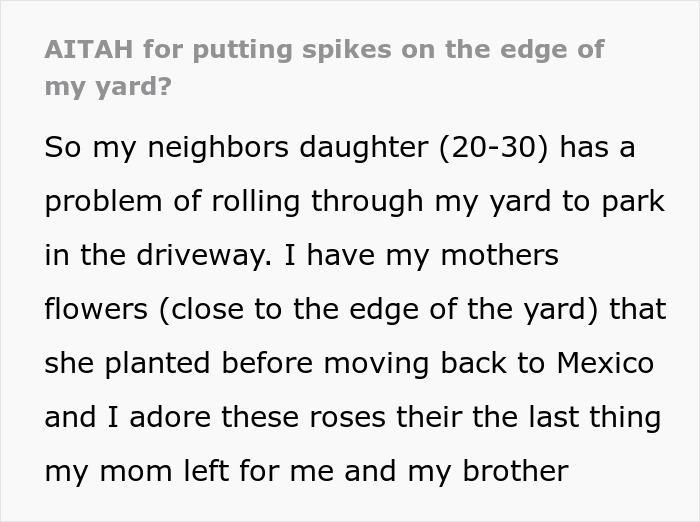 Entitled Neighbor Keeps Driving Over Neighbor’s Yard Without A Care, Loses It After Finding Flat Tires Entitled Neighbor Keeps Driving Over Neighbor’s Yard Without A Care, Loses It After Finding Flat Tires