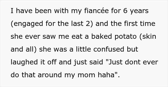 Guy Eats Baked Potato The Way He Likes It, Confused When Fiancée’s Mother Says He Disgusts Her Guy Eats Baked Potato The Way He Likes It, Confused When Fiancée’s Mother Says He Disgusts Her