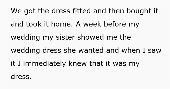 Woman Saves Her Dress From Jealous Sister Right Before She Tries To Cut It, Bans Her From The Wedding Woman Saves Her Dress From Jealous Sister Right Before She Tries To Cut It, Bans Her From The Wedding