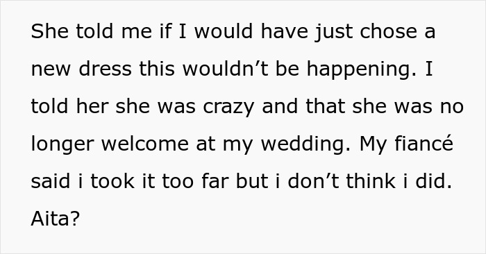 Woman Saves Her Dress From Jealous Sister Right Before She Tries To Cut It, Bans Her From The Wedding Woman Saves Her Dress From Jealous Sister Right Before She Tries To Cut It, Bans Her From The Wedding