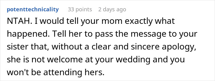 Woman Saves Her Dress From Jealous Sister Right Before She Tries To Cut It, Bans Her From The Wedding Woman Saves Her Dress From Jealous Sister Right Before She Tries To Cut It, Bans Her From The Wedding