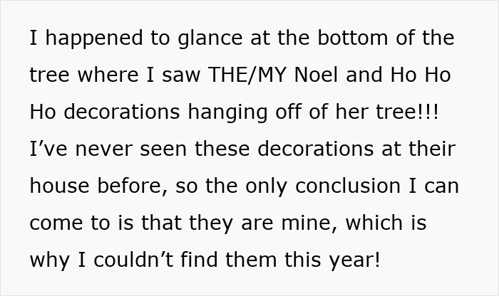 Woman Can’t Find Her Sentimental Christmas Ornaments, Horrified After Spotting Them On MIL’s Tree Woman Can’t Find Her Sentimental Christmas Ornaments, Horrified After Spotting Them On MIL’s Tree