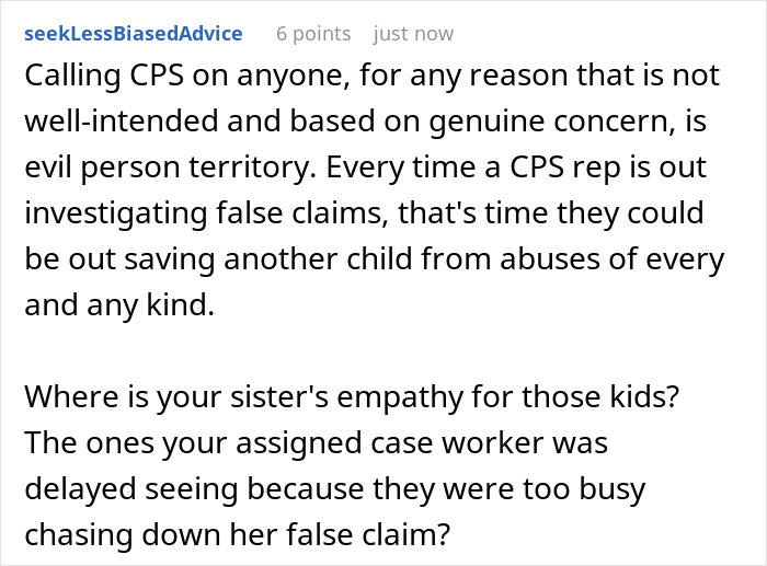 Woman Finds Out Sis Called CPS On Her Autistic Son, Livid As She Claims It Was An “Empathy Lesson” Woman Finds Out Sis Called CPS On Her Autistic Son, Livid As She Claims It Was An “Empathy Lesson”