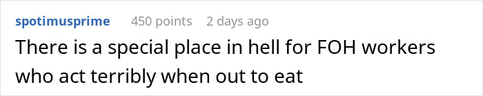 Entitled Waitress Forgets Her Manners While Dining Out, Staff Serve Her A Perfect Dish Of Revenge Entitled Waitress Forgets Her Manners While Dining Out, Staff Serve Her A Perfect Dish Of Revenge