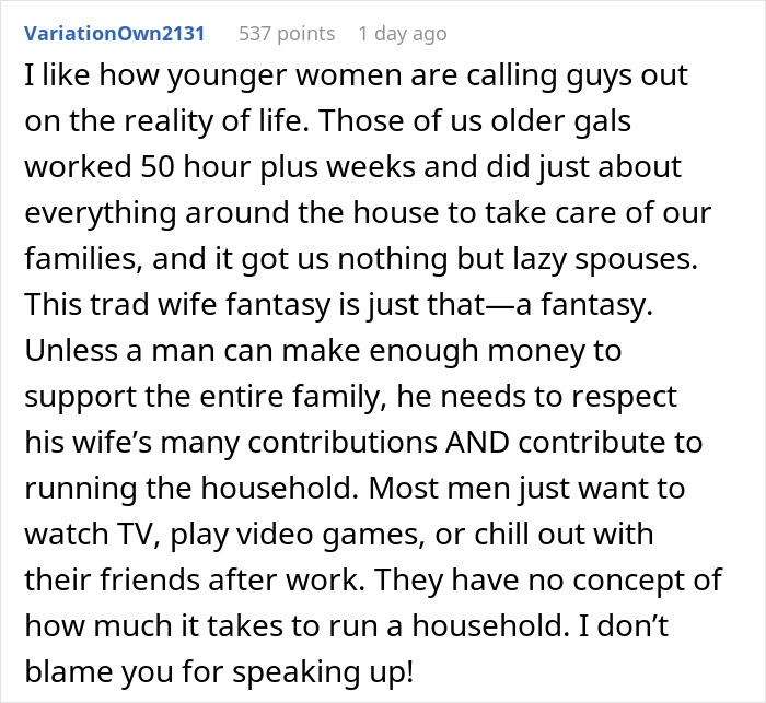 Toxic Man Vents About Traditional Wives, Gets Upset When Someone Pokes Holes In His ‘Logic’ Toxic Man Vents About Traditional Wives, Gets Upset When Someone Pokes Holes In His ‘Logic’