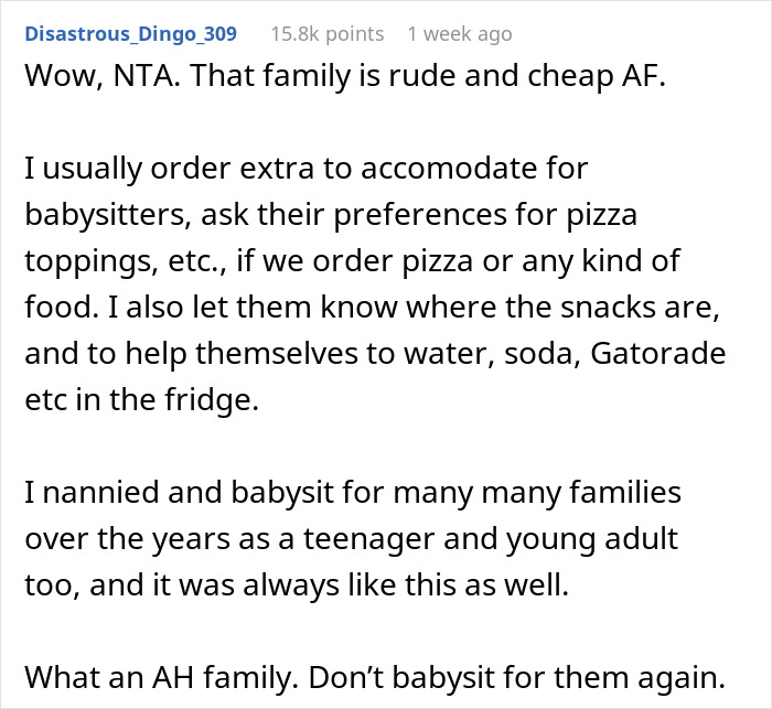 “Looked At Me Puzzled”: Parents Balk After Babysitter Confesses To Having Two Slices Of Pizza “Looked At Me Puzzled”: Parents Balk After Babysitter Confesses To Having Two Slices Of Pizza