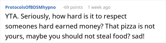 “Looked At Me Puzzled”: Parents Balk After Babysitter Confesses To Having Two Slices Of Pizza “Looked At Me Puzzled”: Parents Balk After Babysitter Confesses To Having Two Slices Of Pizza